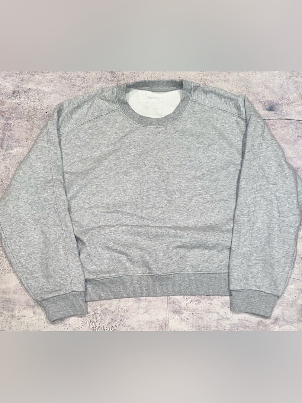Vuori Sedona Seams Women Crew Cropped Crewneck Sweatshirt Terry Lounge Comfort M